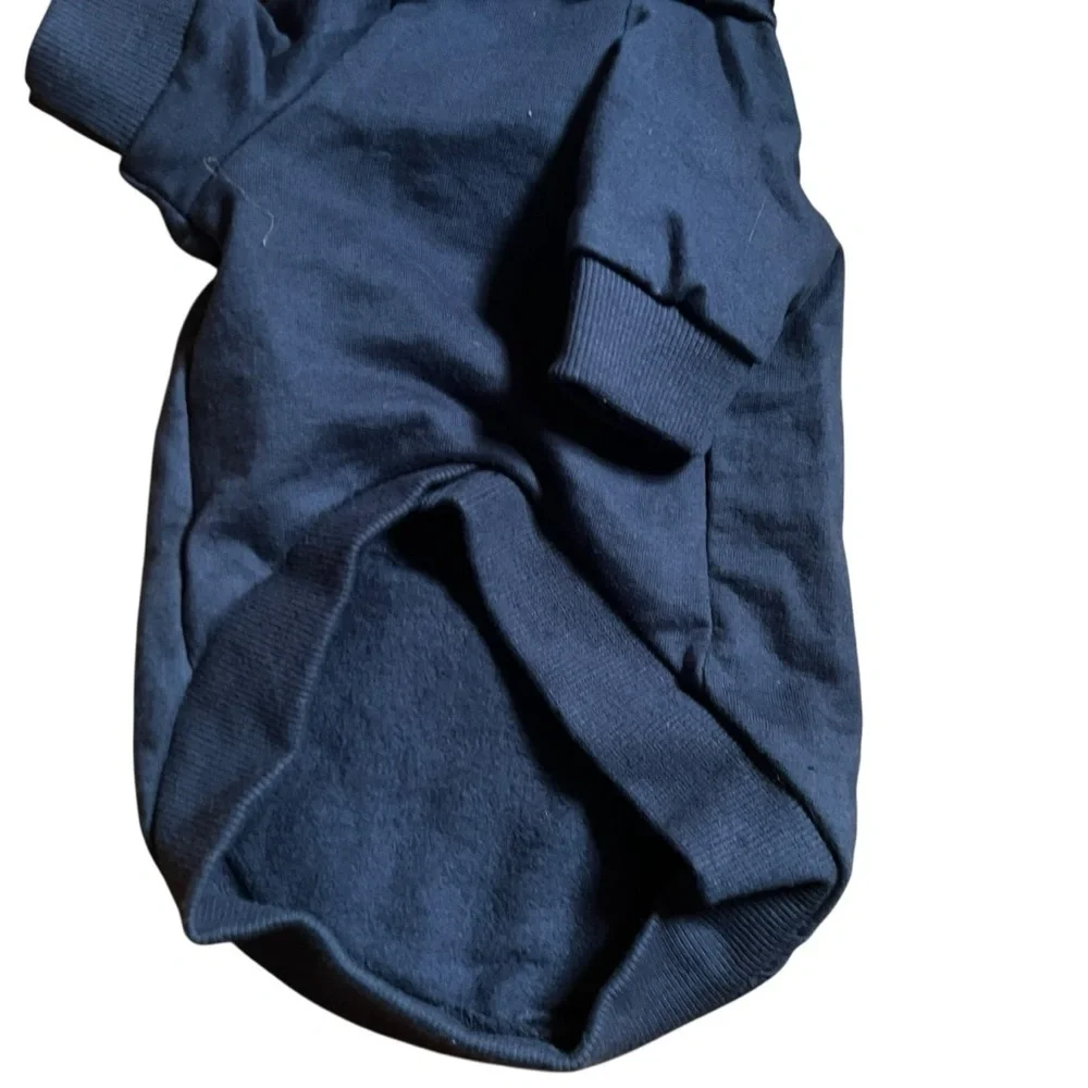 PetPassion Rocky Comfy Dog Hoodie Navy Blue XXS Organic Cotton 9